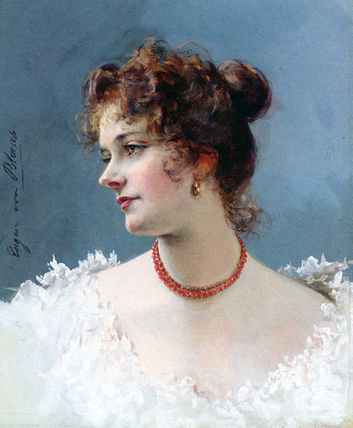 Eugen Ritter von Blaas, Porträt einer Dame, undatiert. Bildquelle: http://commons.wikimedia.org