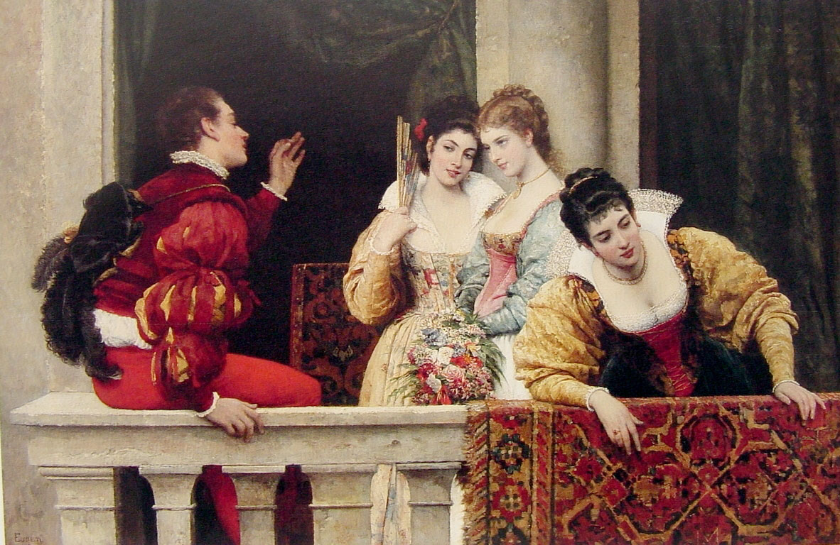 Eugen Ritter von Blaas, Auf dem Balkon, 1877. Bildquelle: http://commons.wikimedia.org