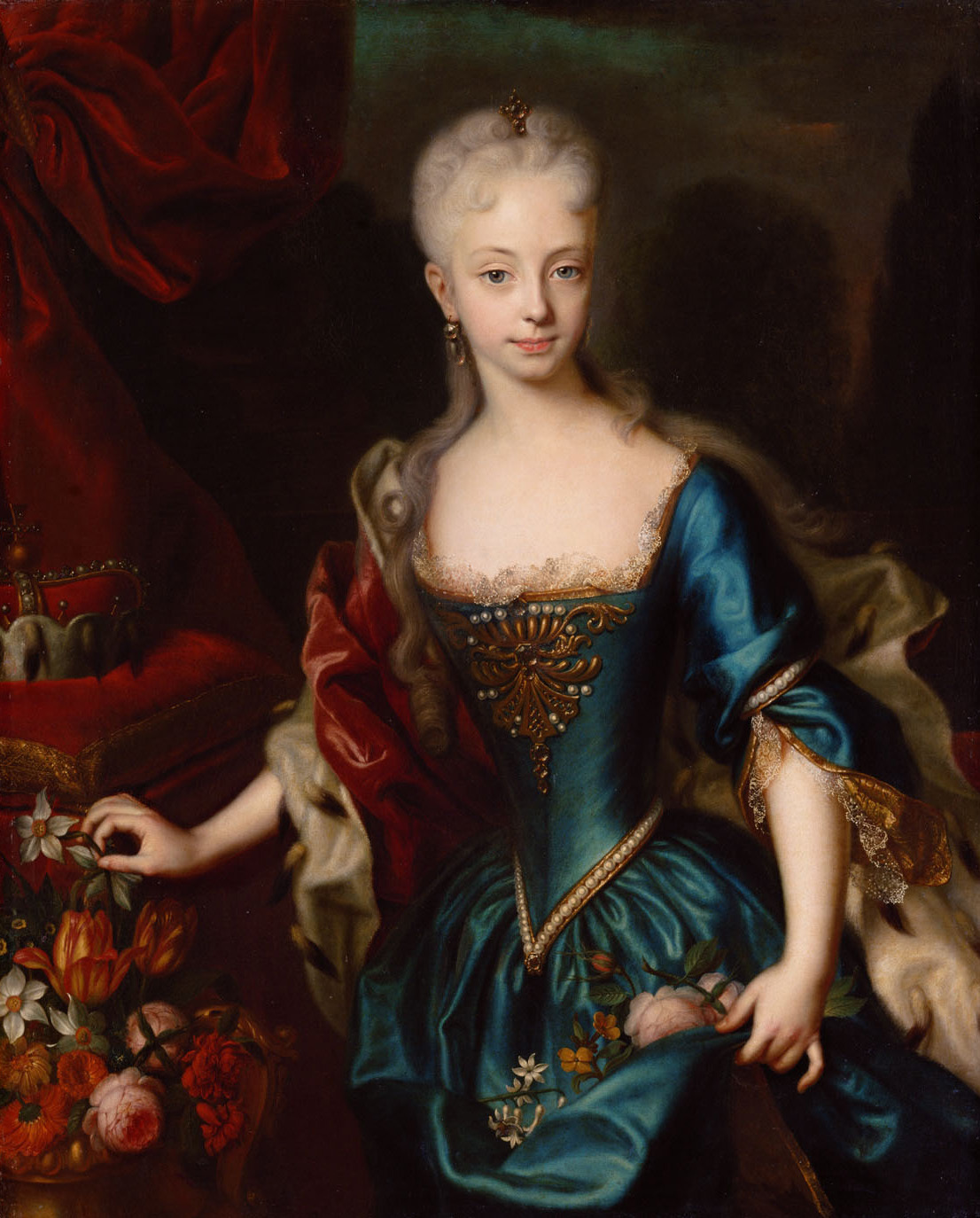 Andreas Möller, Erzherzogin Maria Theresia im Alter von elf Jahren, um 1727, Öl auf Leinwand | 94 x 75 cm, Kunsthistorisches Museum Wien, Gemäldegalerie GG_2115. Bildrecht: © KHM-Museumsverband, Wien.