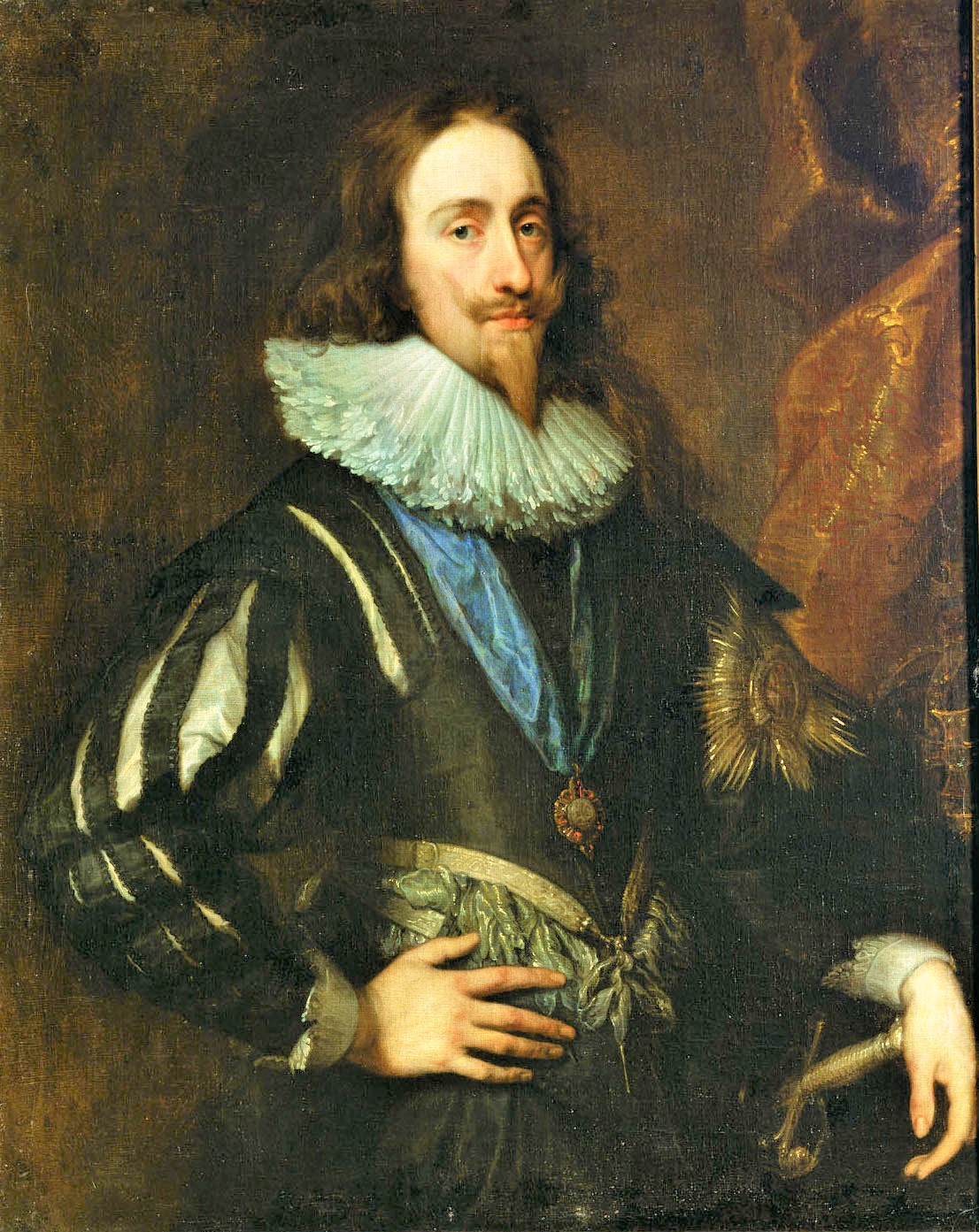 König Karl I. (1600-1649) von England, um 1632, Werkstatt: Anthonis van Dyck (1599 Antwerpen - 1641 London). Derzeit ausgestellt: Schloss Ambras Innsbruck, Habsburger Porträtgalerie. Mehr Information dazu: www.khm.at/de/object/fc79250f8c/. © KHM-Museumsverband. 