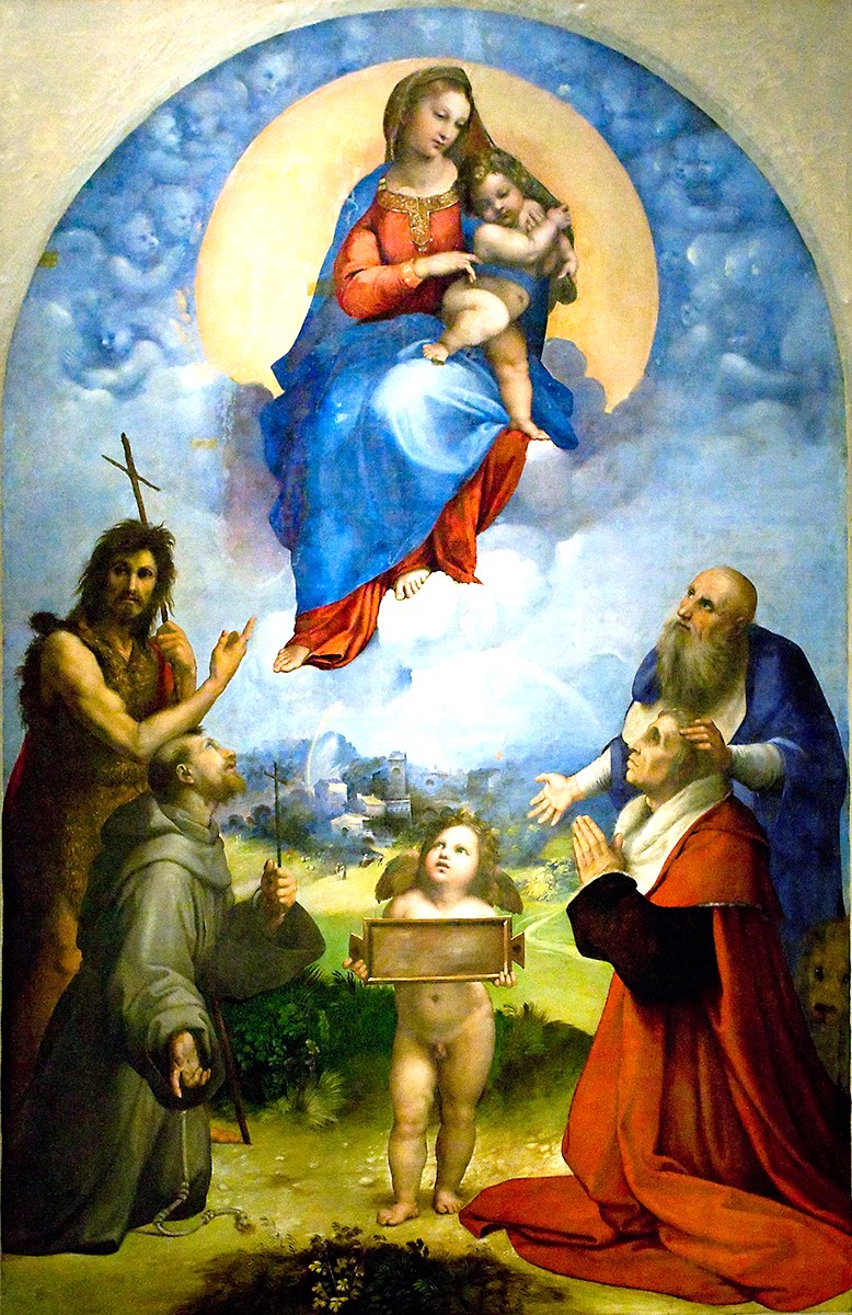 Raffael, Madonna di Foglino, um 1512, Rom, Pinacoteca Vaticana. Foto: commons.wikimedia.org