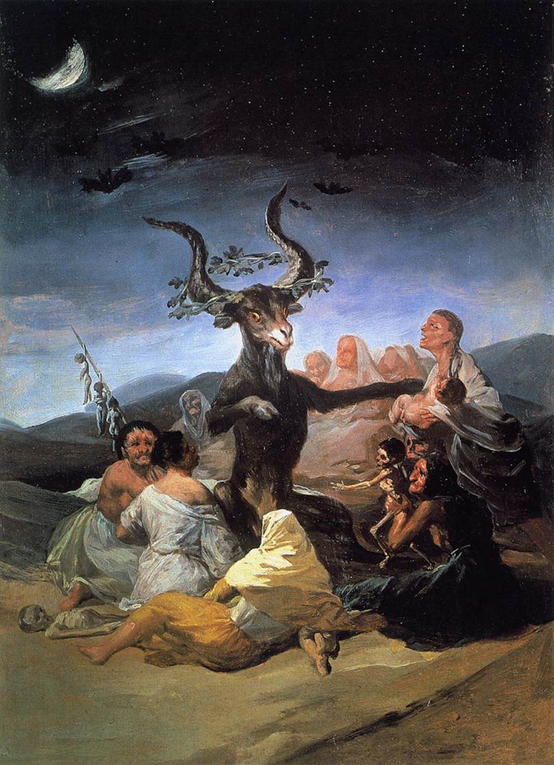 Francisco Goya, Hexensabbat, 1797-1798, Madrid, Museo Lázaro Galdiano - Dr. Helmuth Oehler, LV Fêtes galantes am Rande des Abgrundes Zentrale Positionen der Malerei des 18. Jahrhunderts in Europa_Tirol_ Innsbruck, SS 2014. www.helmuth-oehler.at